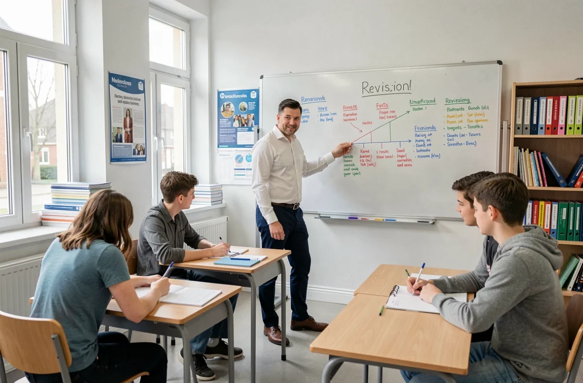 Formateur de Complétude animant un stage intensif de révision pour lycéens en classe structurée