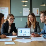Groupe d'enseignants en réunion dans une salle moderne