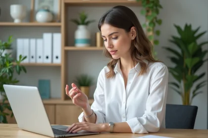 Jeune femme professionnelle en bureau de santé