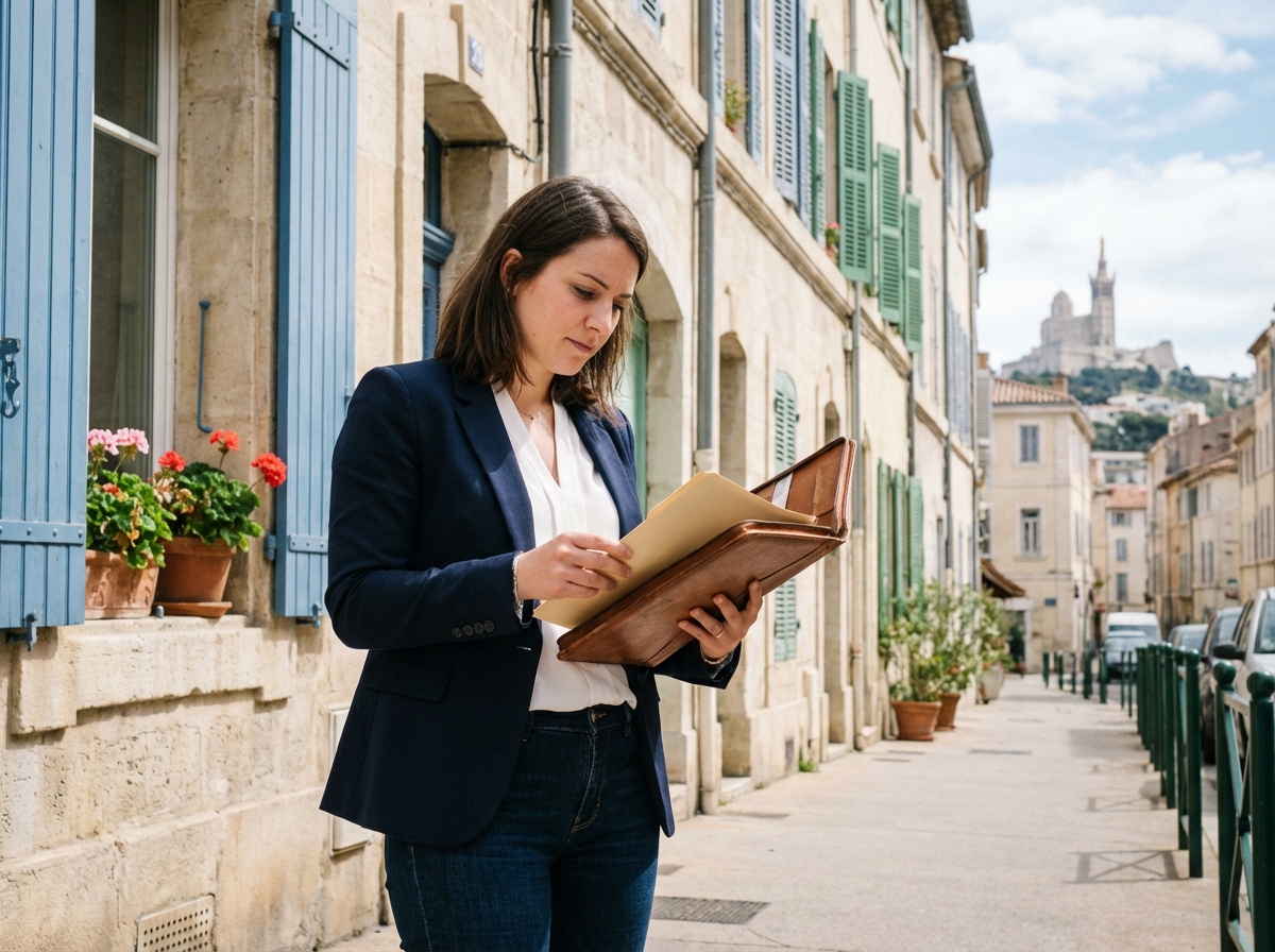 Jeune femme d'affaires dans une ville de Mille