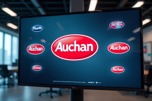 Où voir toutes les versions du logo d’Auchan depuis sa création ?