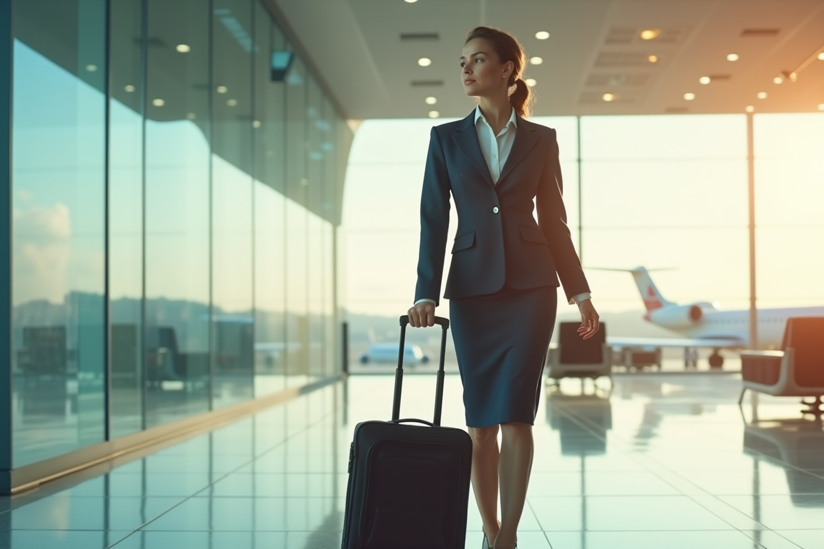 femme avion