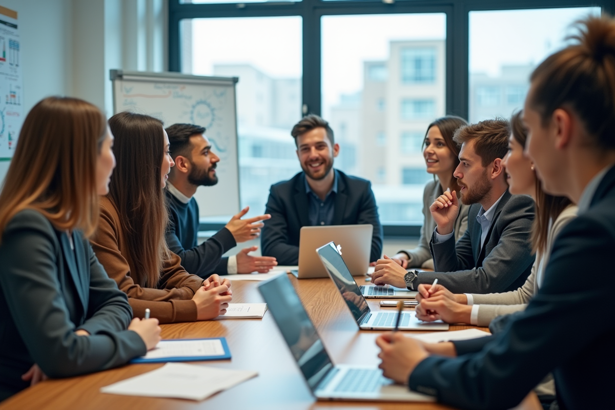 Étudiants en groupe lors d