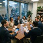 Groupe diversifié en formation de langue en entreprise