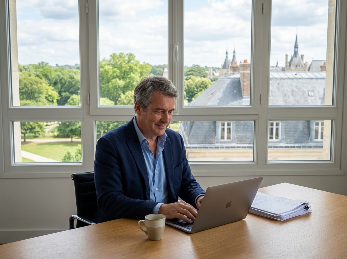 Homme d affaires travaillant dans un bureau versaillais